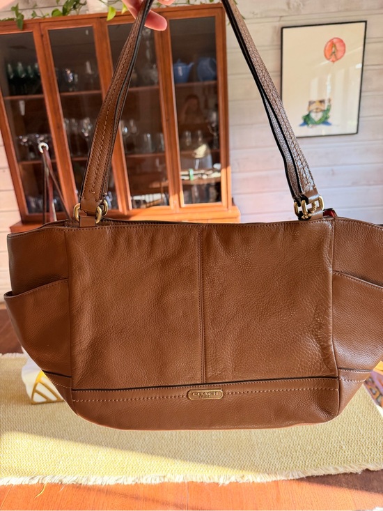 Coach Handbags - Coach Brown Pebbled Leather Shoulder Bag